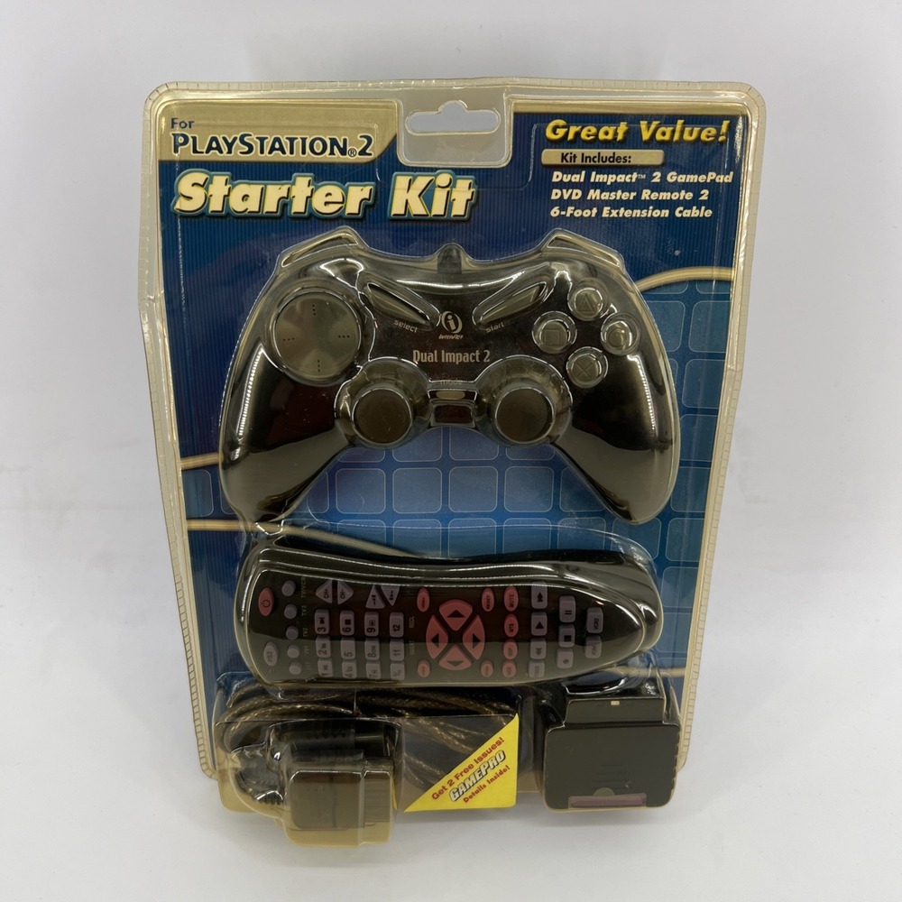 Playstation 2 PS2 Brand New SEALED Controller + DVD Remote Comtrol + Extension